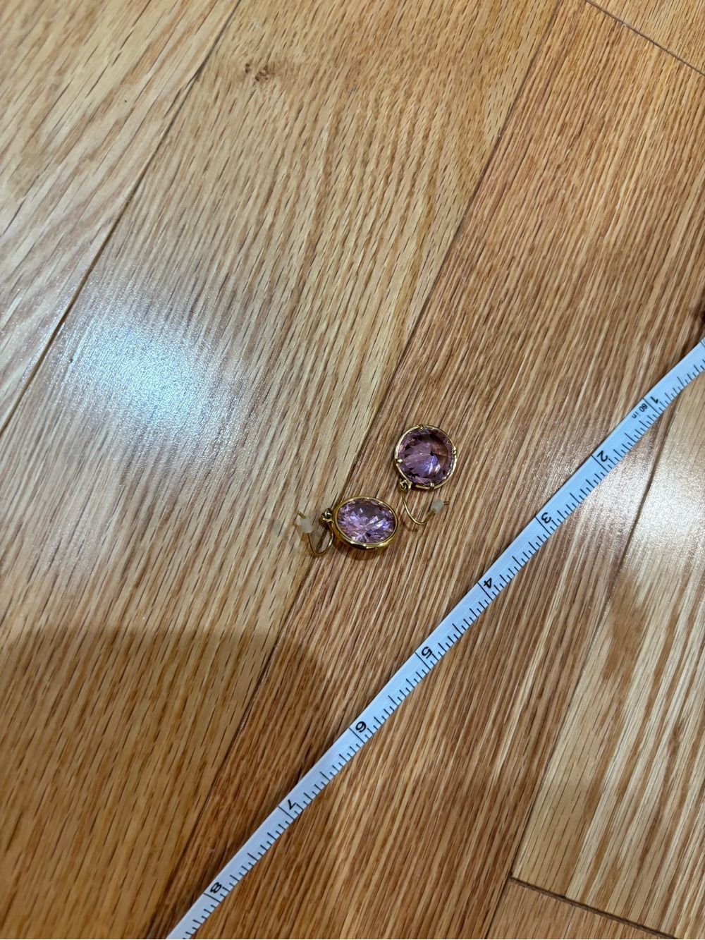 J. Crew Gold-Tone Drop Earrings with Lavender Stones